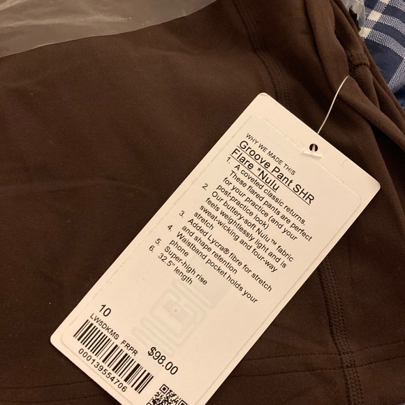 Lululemon Groove Super-High-Rise Flared Pant Nulu Flare French Press Chocolate - Picture 9 of 10